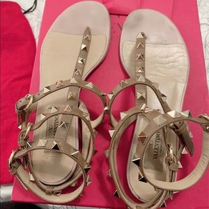Valentino Rock studded leather sandals. Authentic!